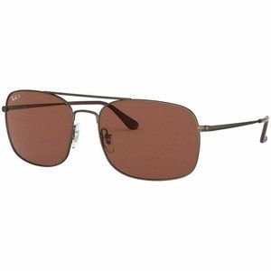 Ray-Ban Square Sunglasses W/Purple Polarized Lens